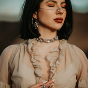 WHITE FLAME CHOKER