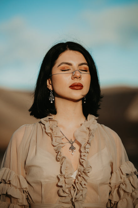 WHITE FLAME  EARRINGS