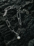 PAPERCLIP WHITE PEARL BRACELET