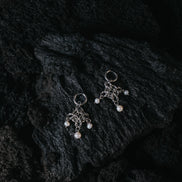 WHITE FLAME  EARRINGS