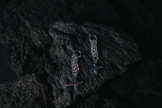 POLAR LIGHT CROSS ERRINGS