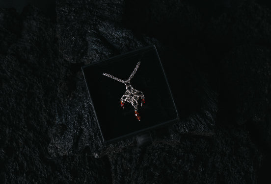 POMEGRANATE CHARM NECKLACE