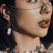 CHUNKY HOOP BAROQUE EARRINGS